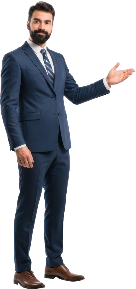 Business consultant presenting Servidge industry solutions